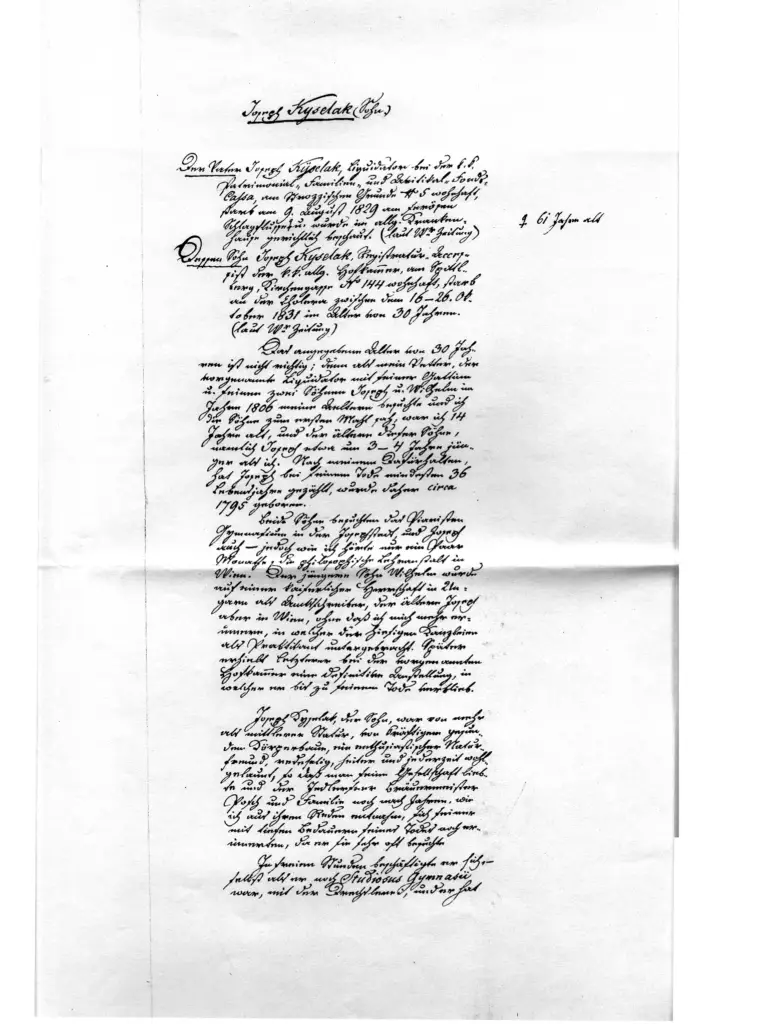 brief franz kysselak