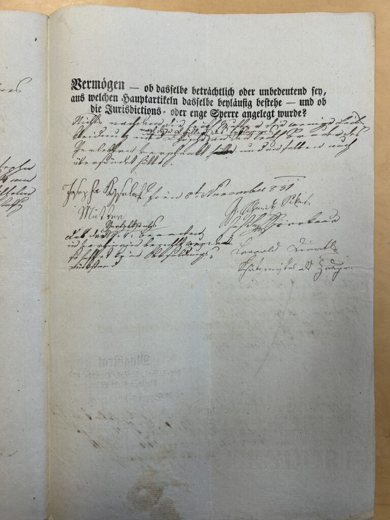 Verlassenschaftsabhandlung Joseph Kyselak