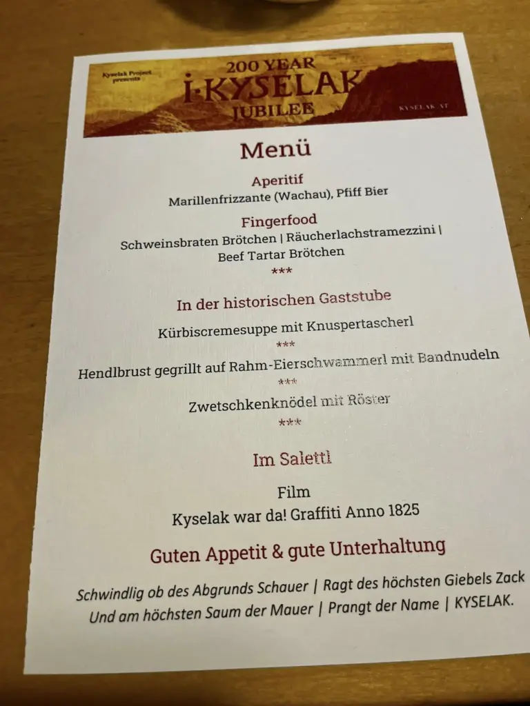 KYSELAK Menü!